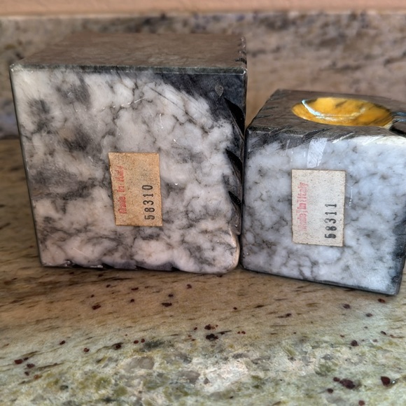 NWT. Square marble carved set of owls - Picture 6 of 7